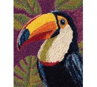 Wallphantom DIY Latch Hook Rug Kit,Pájaro carpintero,Pattern Printed Canvas DIY Embroidery Home Decor,Handmade Needlework Crafts for Adults Beginners,55x75cm