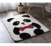 Wallphantom Kit Alfombra Gancho De Pestillo,Lindo animal panda,DIY Manualidades Adultos Set Creativo Regalo Bordado Kit Principiantes,55x75cm