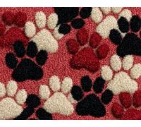 Wallphantom Kit de Gancho DIY Alfombra,Huellas de patas de cachorro coloridas,Kit de Tejer con Gancho cojín de sofá Alfombra,Needlework Crafts Rug for Home Decor,90x120cm