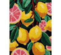 Wallphantom Latch Hook Rug Kit,Limón de fruta,DIY Latch Hook Rug Making Kit for Adults Kids,Carpet Making Cushion Needlework for Beginners,Home Decor,60x90cm