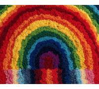 Wallphantom Latch Hook Rug Making Kits,arcoíris,DIY Latch Hook Rug Kits,DIY Rug Crochet Yarn for Home Sofa Decoration,52x38cm