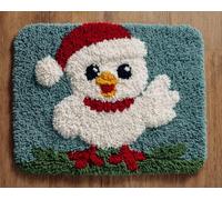 Wallphantom Latch Hook Rug Making Kits,pollitos de dibujos animados de animales navideños,DIY Latch Hook Rug Kits,DIY Rug Crochet Yarn for Home Sofa Decoration,80x160cm