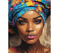Wallphantom Pintar por números para adultos,mujeres africanas,Pintura por Números y regalo para amigo,Navidad,cumpleaños,hogar decoración de casa,40x50cm con marco