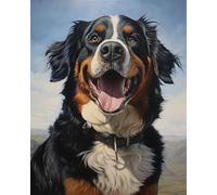 Wallphantom Pinturas por Numeros Cuadro Pintar con Numeros,Animal Perro Boyero de Berna,DIY Oleos para Pintar Kit Manualidades Adultos con Pinceles y Pinturas,40x50cm con marco