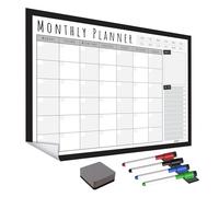 WallTAC Planificador de pared A3 | calendario de borrado en seco y organizador mensual, notas de cuadrícula punteadas + lista de tareas | extraíble y reutilizable | con accesorios gratuitos