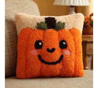 WallustrioaW Kit De Cojín De Gancho De Pestillo Víspera De Todos Los Santos 43Cmx43Cm Kits De Gancho De Pestillo Para Adultos, Cojín De Alfombra, Funda De Almohada, Regalo Creativo Para Muebles