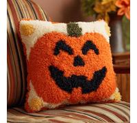 WallustrioaW Kit De Cojín De Gancho De Pestillo Víspera De Todos Los Santos 43Cmx43Cm Kits De Gancho De Pestillo Para Adultos, Cojín De Alfombra, Funda De Almohada, Regalo Creativo Para Muebles