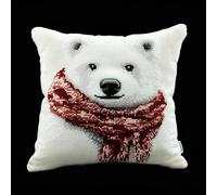 WallustrioaW Kit Para Cojín De Punto De Cruz Bordado Impreso,Oso 11 Ct Bricolaje Kit Bordado De Punto De Cruz, 45 X 45 Cm Kit Para Bordar Punto De Cruz Punto De Cruz Kit Completo Bordado Almohada