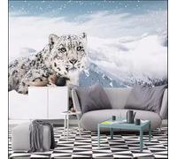 WallustrioaW Papel Tapiz Fotográfico 3D Personalizado Foto De Leopardo Decoración De Pared Para Sala De Estar,Dormitorio,Decoración Del Hogar-430X300Cm