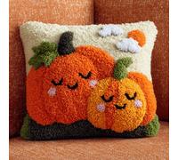 WallustrioaW Víspera De Todos Los Santos Kit De Cojín De Gancho De Pestillo Kits De Gancho De Pestillo Para Adultos, Cojín De Alfombra, Funda De Almohada, Regalo Creativo Para Muebles 43Cmx43Cm