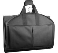 Wally Bags - Bolsa de Viaje de Tres Pliegues para Trajes y Vestidos, Negro con Forro, 48"/122 cm, Bolsa de Viaje de Lujo de 122 cm con Tres Bolsillos