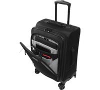 WallyBags Solutions Expandable Spinner Carry-On with Padded Laptop and Electronics Pockets, Black, 20-Inch