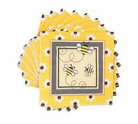 WallyE Servilletas de abejorro, para lo que será la abeja, baby shower, fiesta de cumpleaños temática de abeja de miel, paquete de 40