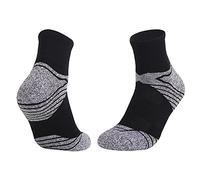 Walmeck 3 Pares de Calcetines Deportivos de Algodón, Cómodos, Duraderos, Transpirables, Puntera Reforzada, Calcetines de Escalada y Montañismo para Hombres, Adecuados para Senderismo, (M)