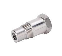 Walmeck Adaptador Espaciador de Sensor de Oxígeno Fix Check Engine Light, Pieza de Vehículo de Acero Inoxidable Duradera Rosca M18 X 1,5, Accesorios Universales