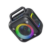 Walmeck Altavoces Inalámbricos Portátiles del Poder Más Elevado del Presidente 30W de BT con Las Luces RGB para el Viaje Partido (Negra)