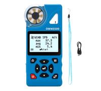 Walmeck Anemómetro Inteligente Anemómetro con 7 Funciones de Medición Aplicación Control Remoto 8000 Almacenamiento de Datos Tipo C Recargable para Navegar Surf HVAC (OWM5500)