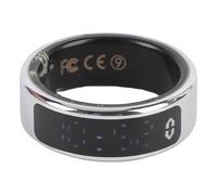 Walmeck Anillo Inteligente Contador de Pasos Plateado Anillo de Fitness Inteligente a Prueba de Salpicaduras con Pantalla Teclas Táctiles Uso Diario (Tamaño 10 (ID 19,8 mm/0,78 pulg. C 62,1 mm/2,44)