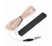 Walmeck Antena de Radio FM para Interiores, Alta Sensibilidad, Ganancia de 5 DB, Conector Abrazadera Cable Cobre Puro 3,2 M para Amplificador Potencia AV, Receptor y