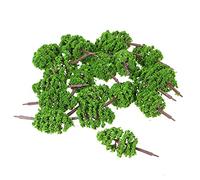 Walmeck Árboles Modelo Arquitectónico a Escala de 70 Mm Paisaje en Miniatura Realista Árboles de Plástico Verde Realistas para Diseño Ferrocarril Decoración Jardín Juego (2) (2)