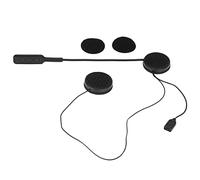 Walmeck Auriculares para Casco, Auriculares de Manos 5.0 con Altavoces Estéreo Duales, Auriculares Inalámbricos para Motocicleta para Teléfonos Inteligentes, Navegación GPS