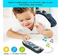 Walmeck Baby Music TV Control Remoto Números Eléctricos Aprendizaje Juguete Pink Grey 18 5 3CM 7.09 2 1.18 INDCHIS EDUCATIONES (Gris)