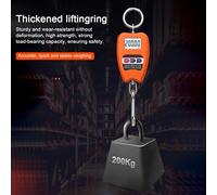 Walmeck Báscula de Grúa de Pesaje Rápida, Precisa y Estable con Pantalla LCD para Viajes, Compacta y de Alta Resistencia para Equipaje y Paquetes (Naranja)