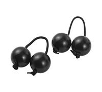 Walmeck Bola Rítmica Aslatuas, Balas de Rítmica de Concha de Abdominales, Cuentas de Hierro, Cuerda de Trepadora, Sonido Relajante, Actividades Musicales, Principiantes, 2 Pcs, Rojo, (Negro)