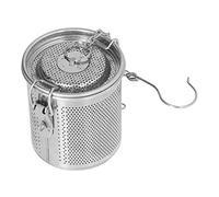 Walmeck Bolsa de Condimento de Acero Inoxidable, Filtro Especias e Infusor con Cadena Colgante Extendida y Bloqueo un Toque, para Sopa, té, Hierbas, Cocinar en Ca (0.7L)