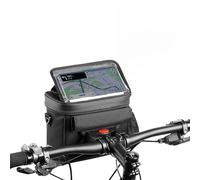 Walmeck Bolsa de Cuadro Frontal de Bicicleta con Pantalla Táctil de Gran Capacidad, Bolsa Impermeable para Teléfono de Bicicleta, de Manillar EVA para Pantalla Grande de 7