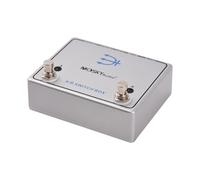 Walmeck Caja de Interruptores AB, Interruptor de Pedal Dual, Interruptor de Canal de Amplificador con Conector Pasante, Pedal de Aluminio para Amplificadores, Ejecuta Ambos