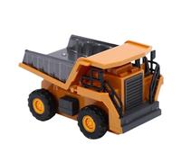 Walmeck Camión Volquete RC Camión de Construcción con Control Remoto de Aleación 1:64 con Luces y Música Demostración Automática Rotación 360 ° para Niños Amarillo