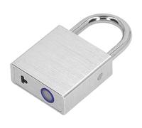 Walmeck Candado Inteligente, Recargable por USB, Resistente a Impactos para Gabinete, Gimnasio, Puerta de Hierro