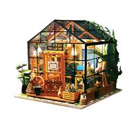 Walmeck Casa de Muñecas DIY Kit de Ensamblaje Habitación Madera Modelo Casa en Miniatura Muñecas Simulación Autoinstalada Decoración del Hogar Proyecto Artesanal