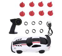Walmeck Coche de Deriva RC a Escala 1/43, Mando a Distancia 2,4G con Luces LED Giroscópicas para Modos de Carreras y Deriva