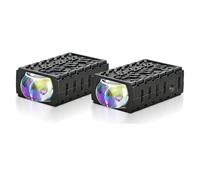 Walmeck de Motocicleta Luz de Proyección Alas ángel Kit Luz LED con ámbar Blanca 6000 K 3000 K para Motocicletas Vehículos Todoterreno Camio