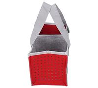 Walmeck Estuche de Transporte de Fieltro para Toniebox, Bolsa Almacenamiento Portátil con 6 Correas Elásticas y Diseño Hueco, para el Set Inicio y Accesorios del Reproductor (Roja)