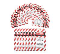 Walmeck Etiqueta de Bloqueo, Etiqueta de Advertencia Seguridad Reutilizable con Anverso y Reverso Reescribibles para Minería Industrial Petróleo, Química, Eléctrica, Hecha d