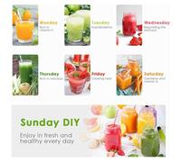 Walmeck Extractor de Zumo Eléctrico de Gran Capacidad, Potente Exprimidor Naranjas Fácil Limpiar 800W para Cocina Casera