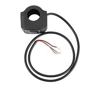 Walmeck Interruptor de Luz para Manillar de Motocicleta, Pulsador Resistente Al Agua con Indicador LED, 22mm, 7/8 Pulgadas, Material ABS Blanco Universal