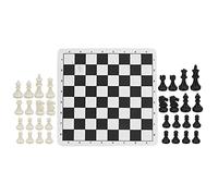 Walmeck Juego de Ajedrez de Competición Compacto Fácil Transportar Mejora la Conciencia Espacial y Las Habilidades Sociales Ideal para Competiciones Ajedrez y Reuniones Familiares Blanco Negro 6.5 Oz
