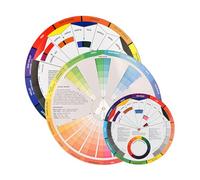 Walmeck Juego de Ruedas de Colores para Tatuajes, 3 Piezas, 14 Cm, 23 Cm, 23,5, Guía Giratoria Mezcla Colores con Teoría del Color para Artistas del Tatuaje, Maquillaje P