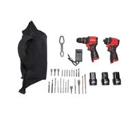 Walmeck Juego de Taladro Inalámbrico y Destornillador de Impacto, Kit Herramientas Eléctricas sin Escobillas 16,8 V con 3 Baterías, Compacto y Ligero para Reparaciones (Enchufe Europeo 230V)