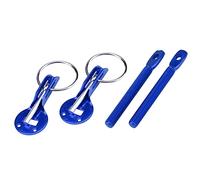 Walmeck Kit de Pestillo de Bloqueo de Capucha Universal de capó, Auto de Carreras de Carreras con Campanilla de Sujeción y No Vibrar y Conducir Seguros para Todos (Azul)