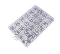 Walmeck Kit Surtido de Condensadores Electrolíticos de 24 Valores, 400 Uds., 1uF-1000uF 6,3V-50V, con Caja de Almacenamiento para PCB