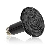 Walmeck Lámpara de Calefacción de Cerámica de 75 W, Lámpara de Calor de Reptil Infrarroja E27 Portero para Tortugas Serpientes de Lagartos, Lámpara de Calefacción para Anfibio de (150W)