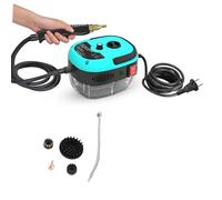 Walmeck Limpiador a Portátil de 1500 W, Máquina de Limpieza a Presión Alta Temperatura con 3 Cabezales Cepillo para Cocina, Baño, Muebles, Coche (BL-EU)