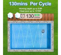 Walmeck Limpiador Robótico de Piscinas, Aspirador Inalámbrico para Piscinas con Batería de 5200 MAh, Limpiador Automático de Piscinas para Piscinas Enterradas, Captura sin Esfuerzo (Enchufe Europeo)
