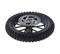 Walmeck Llanta de Metal Duradera, Neumático Antideslizante, Cámara de Aire Engrosada, Rueda para Mini Moto de Cross Delantera de 47 y 49, 12,5 X 2,75 Pulgadas (A (negro))