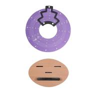 Walmeck Metal Circle of Fifths Wheel Guitar Melody Tool and Chord Chart para Music Learning Wood Stand (Púrpura)